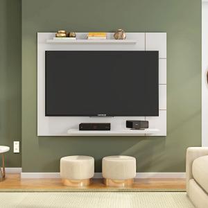 Cross Wall Mounted TV Unit Entertainment Centre Floating Panel Wood Effect