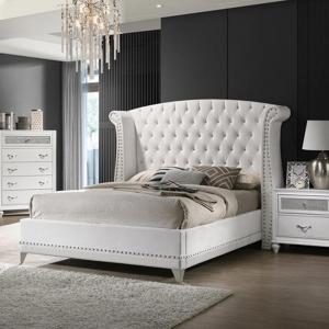 Tamsin Black Wingback Upholstered Bed