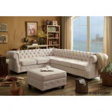 Rosevera Evart Tufted Left Facing Sectional Sofa with Ottoman